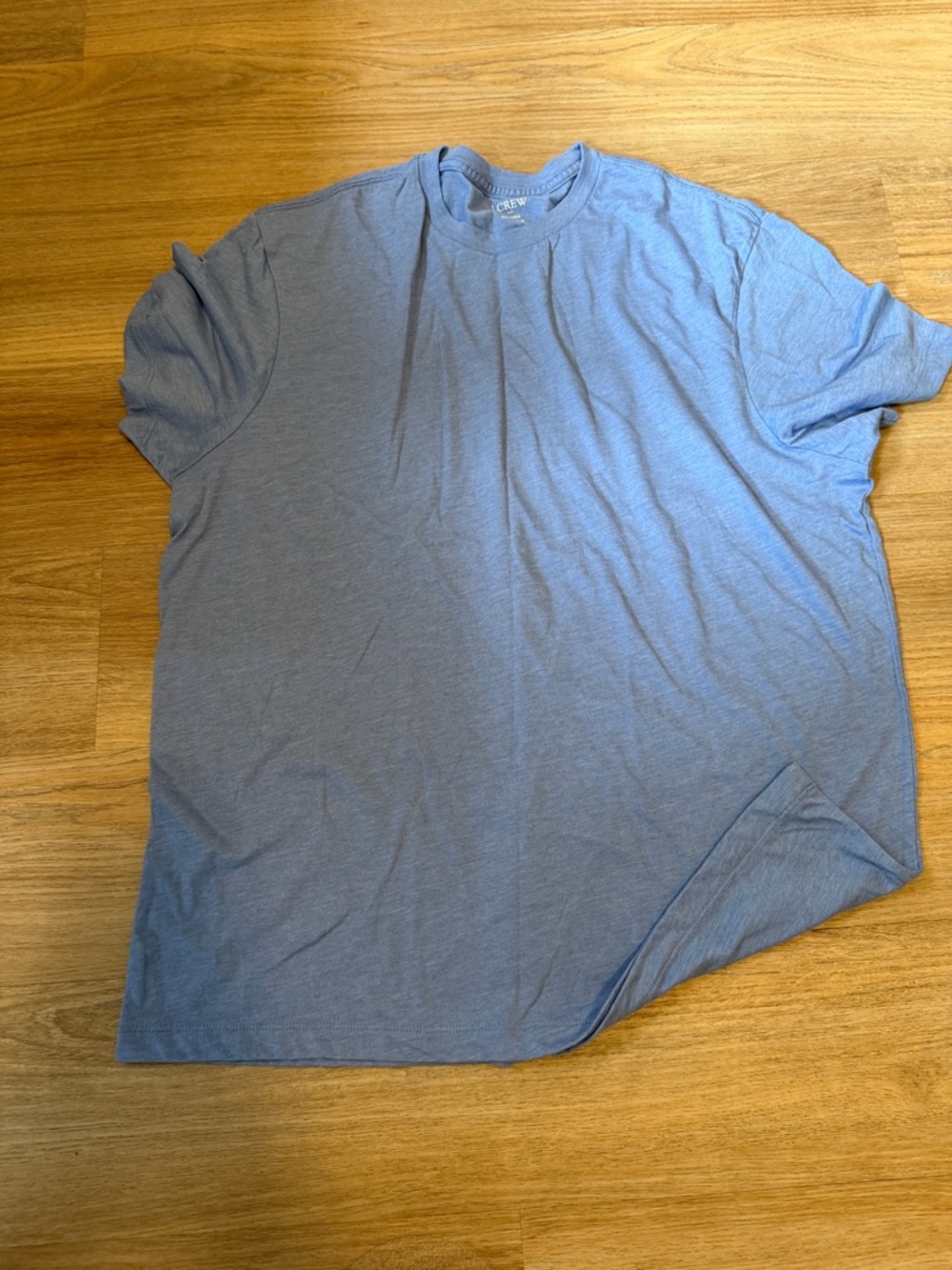 J. Crew Factory Heathered Light Blue Crewneck Tee